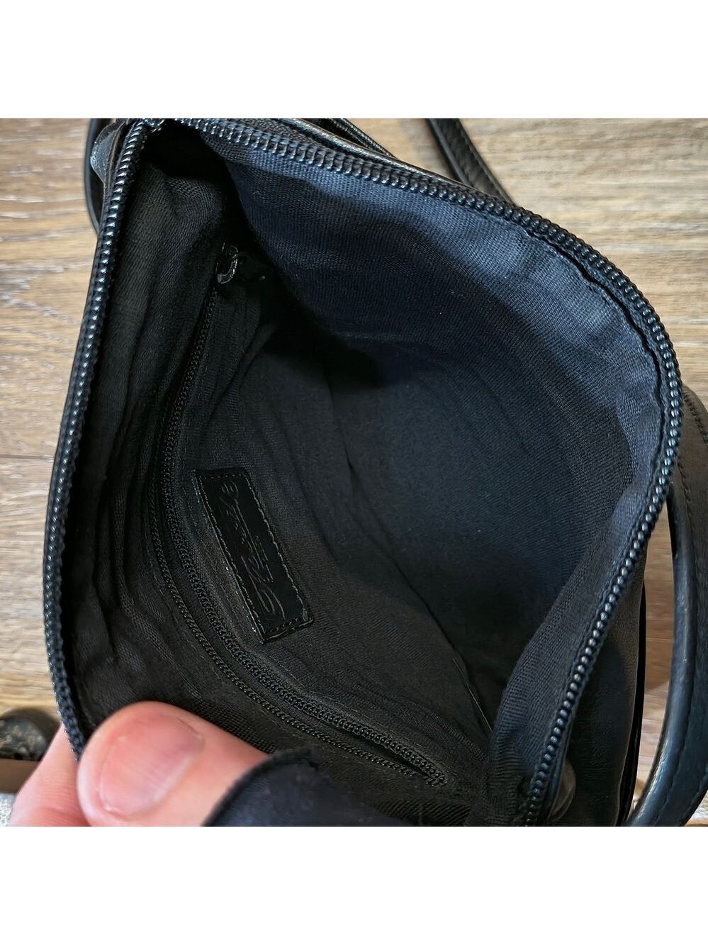 Fossil Black Crossbody Bag with Gold Accents - Picture 2 of 3